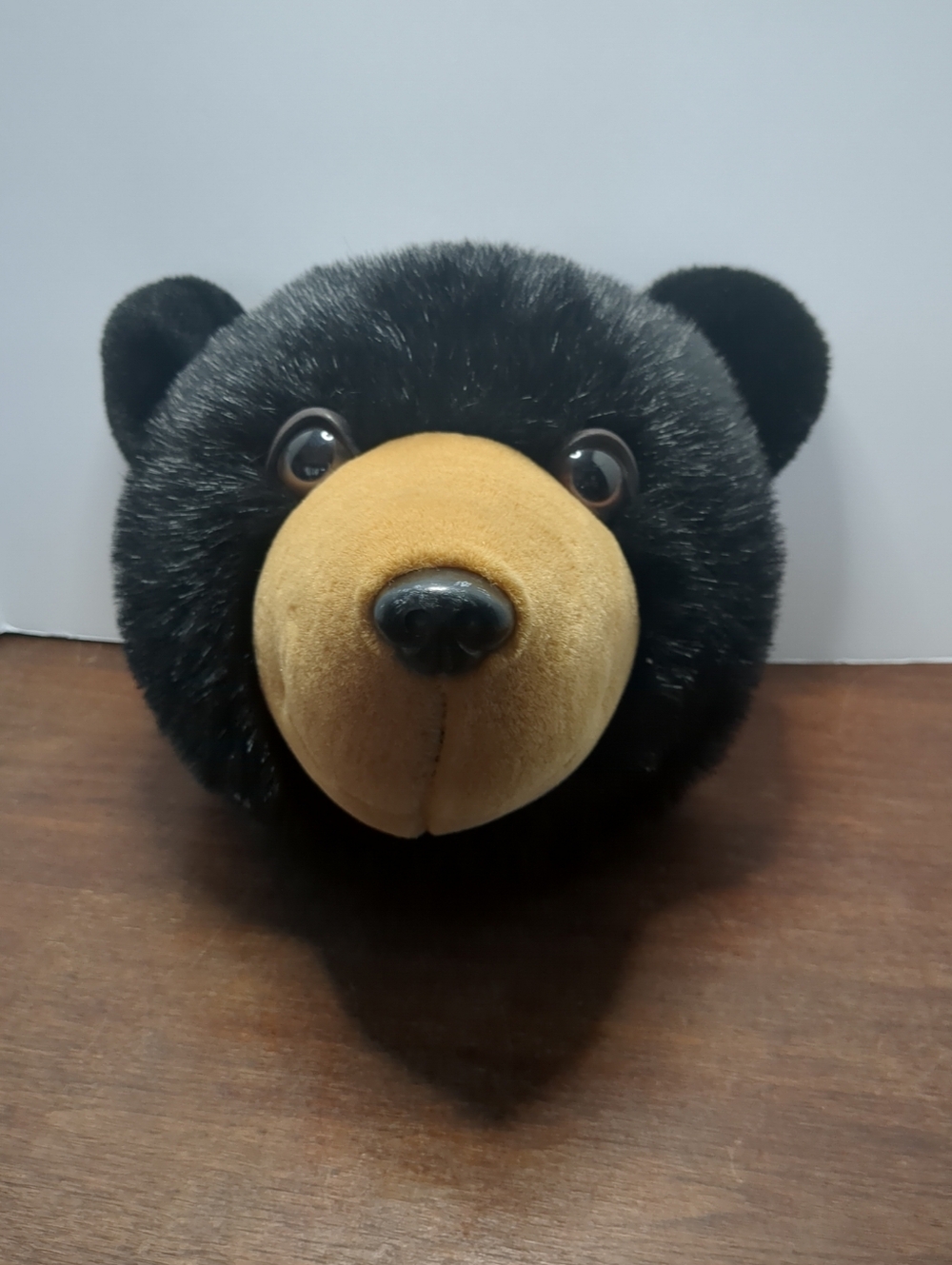 Stuffed Animal House Black Bear  Plush Head Wall Decor Kids Room Cabin